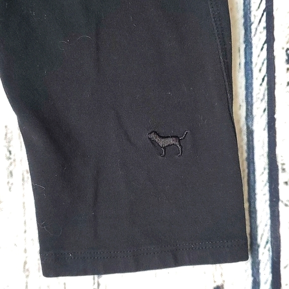 2018 Victoria's Secret PINK Classic Casual Black Full Length Leggings Sz Medium - Picture 3 of 14